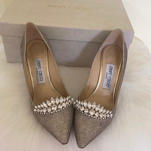Jimmy choo Romy 85 dusty glitter heels